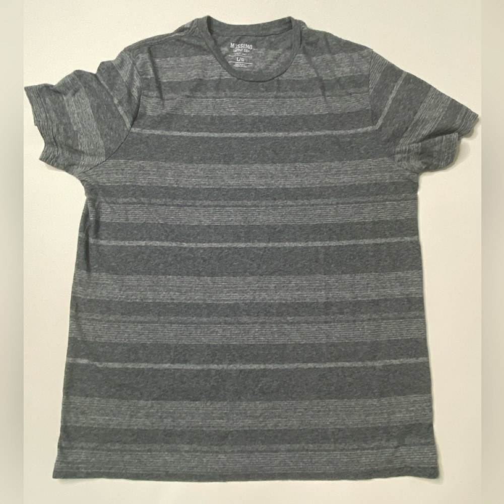 Mossimo Supply Co. Men's Gray Striped Shirt size large - Picture 1 of 5
